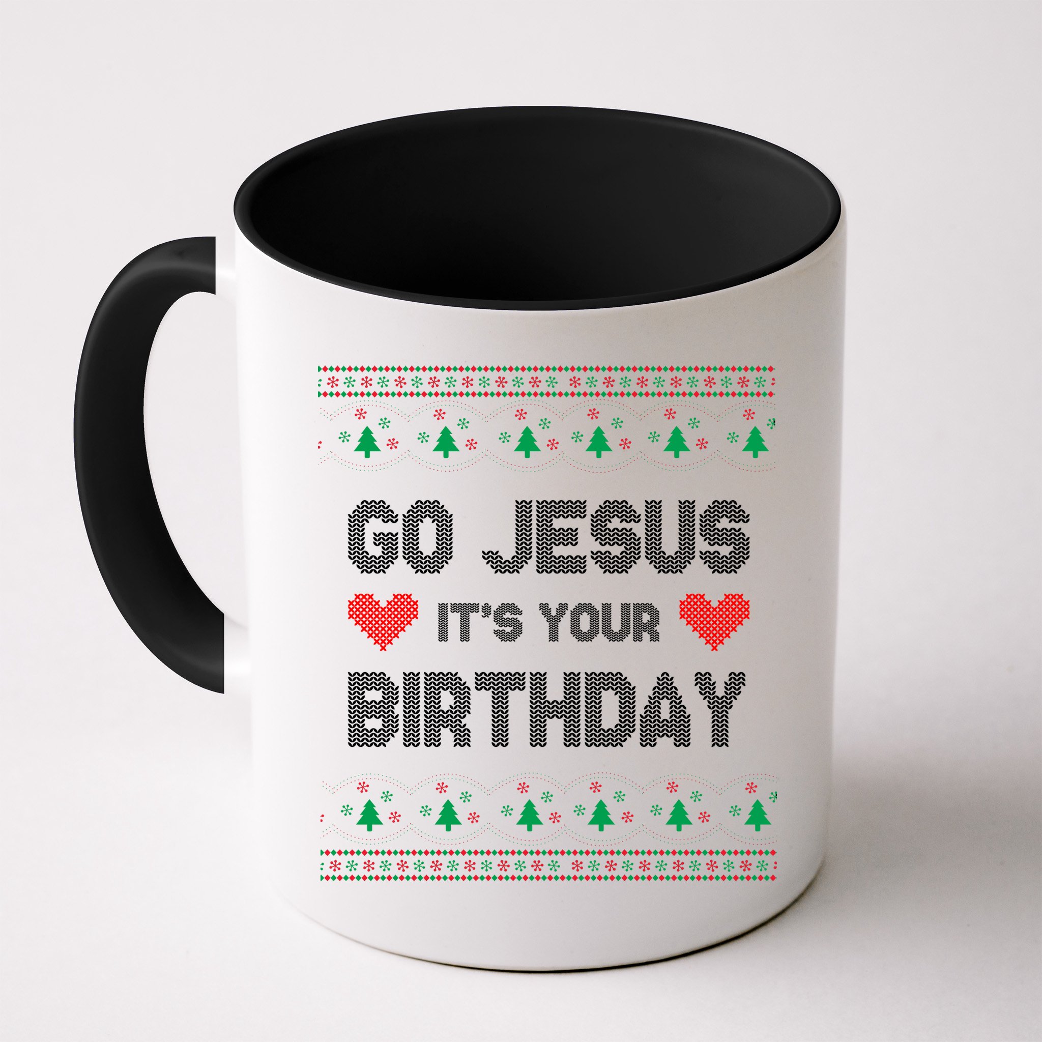 Go Jesus It's Your Birthday Ugly Christmas Party Mug