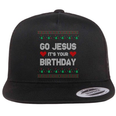 Go Jesus It's Your Birthday Ugly Christmas Party Flatbill Hat