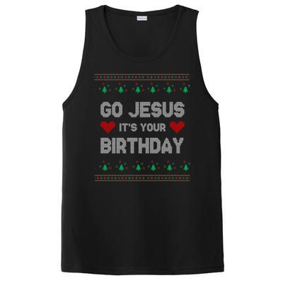 Go Jesus It's Your Birthday Ugly Christmas Party PosiCharge Competitor Tank