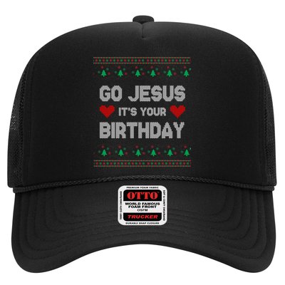 Go Jesus It's Your Birthday Ugly Christmas Party Trucker Hat