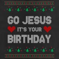 Go Jesus It's Your Birthday Ugly Christmas Party Golf Towel