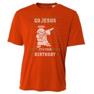 Go Jesus Its Your Birthday Christmas Dabbing Jesus Dab Cool Gift Cooling Performance Crew T-Shirt