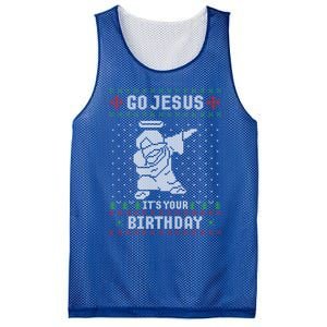 Go Jesus Its Your Birthday Christmas Dabbing Jesus Dab Cool Gift Mesh Reversible Basketball Jersey Tank