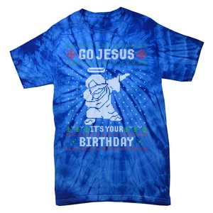 Go Jesus Its Your Birthday Christmas Dabbing Jesus Dab Cool Gift Tie-Dye T-Shirt