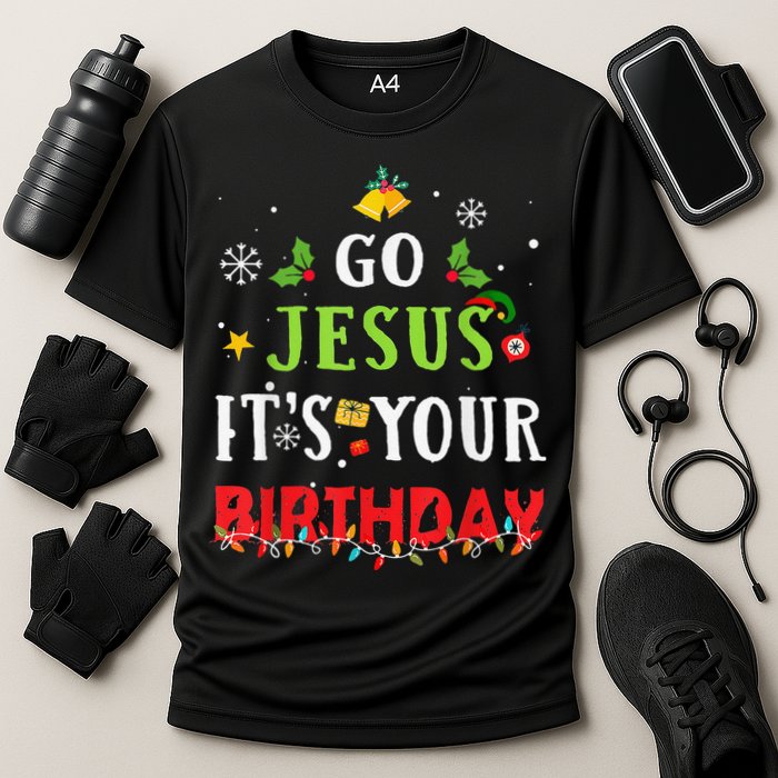 Go Jesus Its Your Birthday Funny Christmas Cooling Performance Crew T-Shirt