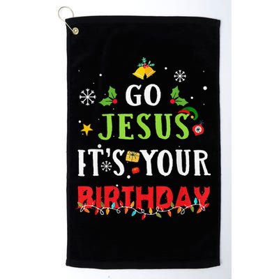 Go Jesus Its Your Birthday Funny Christmas Golf Towel