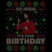 Go Jesus It's Your Birthday Christian Funny Ugly Christmas 16 in Basic Backpack