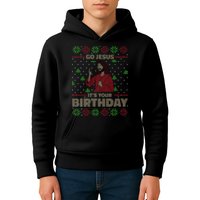 Go Jesus It's Your Birthday Christian Funny Ugly Christmas Kids Hoodie