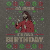 Go Jesus It's Your Birthday Christian Funny Ugly Christmas Cotton Canvas Backpack