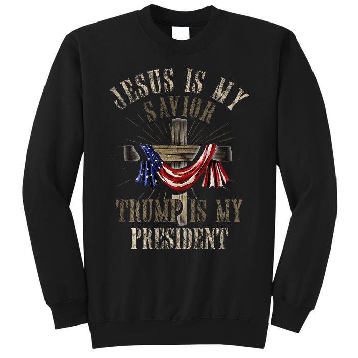 God Jesus Is My Savior Trump Is My President 2024 Christian Sweatshirt