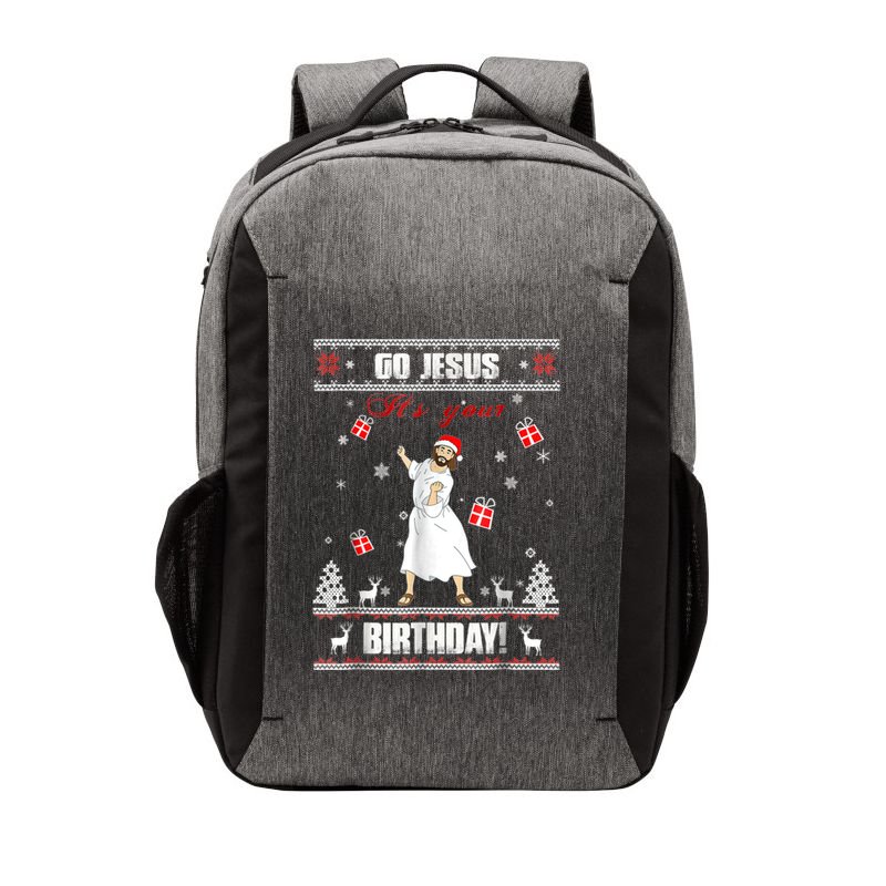 Go Jesus It's Your Birthday Ugly Christmas Party Vector Backpack
