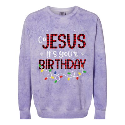 Go Jesus Its Your Birthday Christmas Xmas Holiday Funny Colorblast Crewneck Sweatshirt