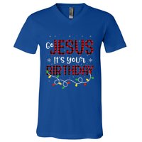 Go Jesus Its Your Birthday Christmas Xmas Holiday Funny V-Neck T-Shirt