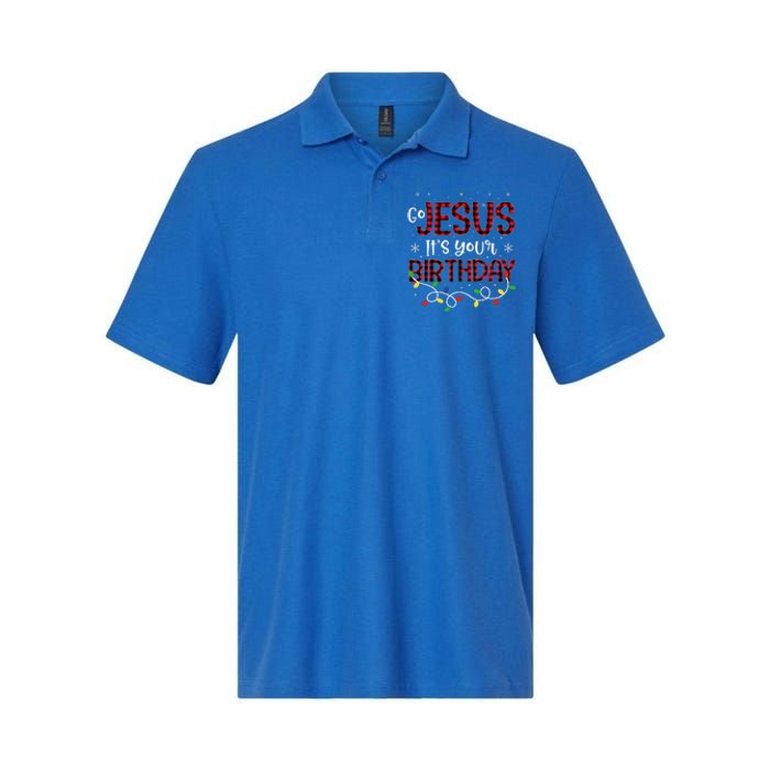 Go Jesus Its Your Birthday Christmas Xmas Holiday Funny Softstyle Adult Sport Polo