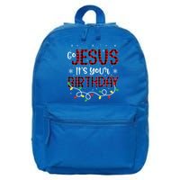 Go Jesus Its Your Birthday Christmas Xmas Holiday Funny 16 in Basic Backpack