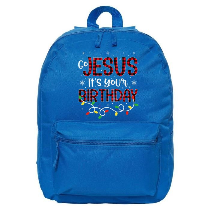 Go Jesus Its Your Birthday Christmas Xmas Holiday Funny 16 in Basic Backpack