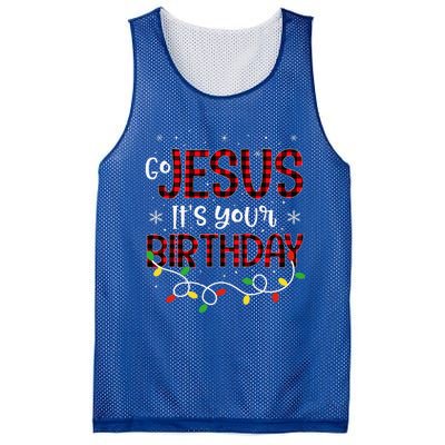 Go Jesus Its Your Birthday Christmas Xmas Holiday Funny Mesh Reversible Basketball Jersey Tank