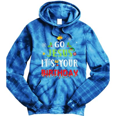 Go Jesus Its Your Birthday Christmas Tie Dye Hoodie