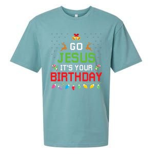 Go Jesus ItS Your Birthday Ugly Christmas Funny Gift Sueded Cloud Jersey T-Shirt