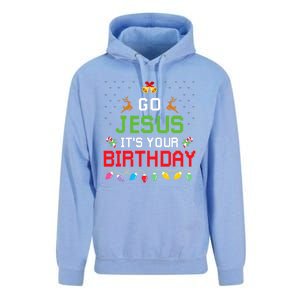 Go Jesus ItS Your Birthday Ugly Christmas Funny Gift Unisex Surf Hoodie