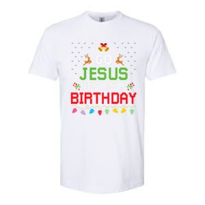 Go Jesus ItS Your Birthday Ugly Christmas Funny Gift Softstyle CVC T-Shirt