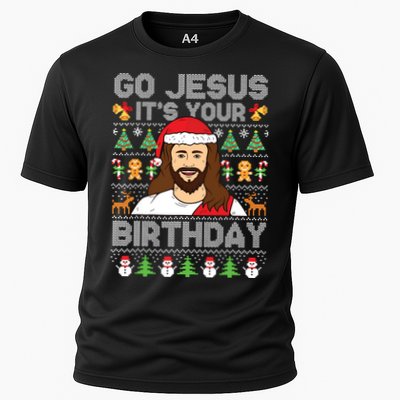 Go Jesus Its Your Birthday Ugly Christmas Sweater Funny Performance Shirt