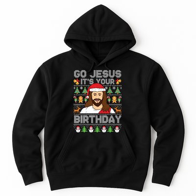 Go Jesus Its Your Birthday Ugly Christmas Sweater Funny Hoodie