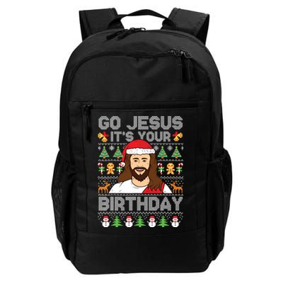 Go Jesus Its Your Birthday Ugly Christmas Sweater Funny Backpack