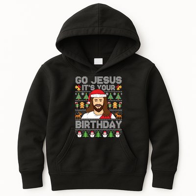 Go Jesus Its Your Birthday Ugly Christmas Sweater Funny Kids Hoodie