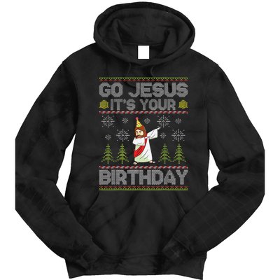 Go Jesus Its Your Birthday Ugly Christmas Sweater Funny Tie Dye Hoodie