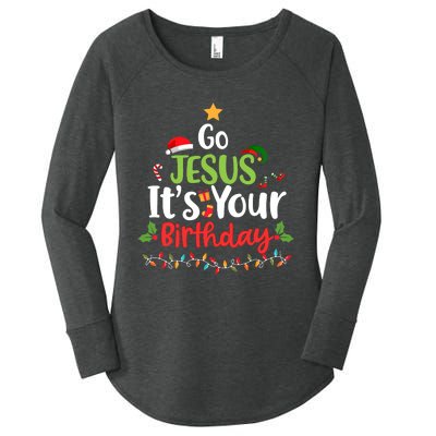 Go Jesus It's Your Birthday Funny Christmas Gifts Women's Perfect Tri Tunic Long Sleeve Shirt