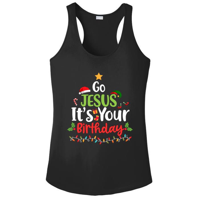 Go Jesus It's Your Birthday Funny Christmas Gifts Ladies PosiCharge Competitor Racerback Tank