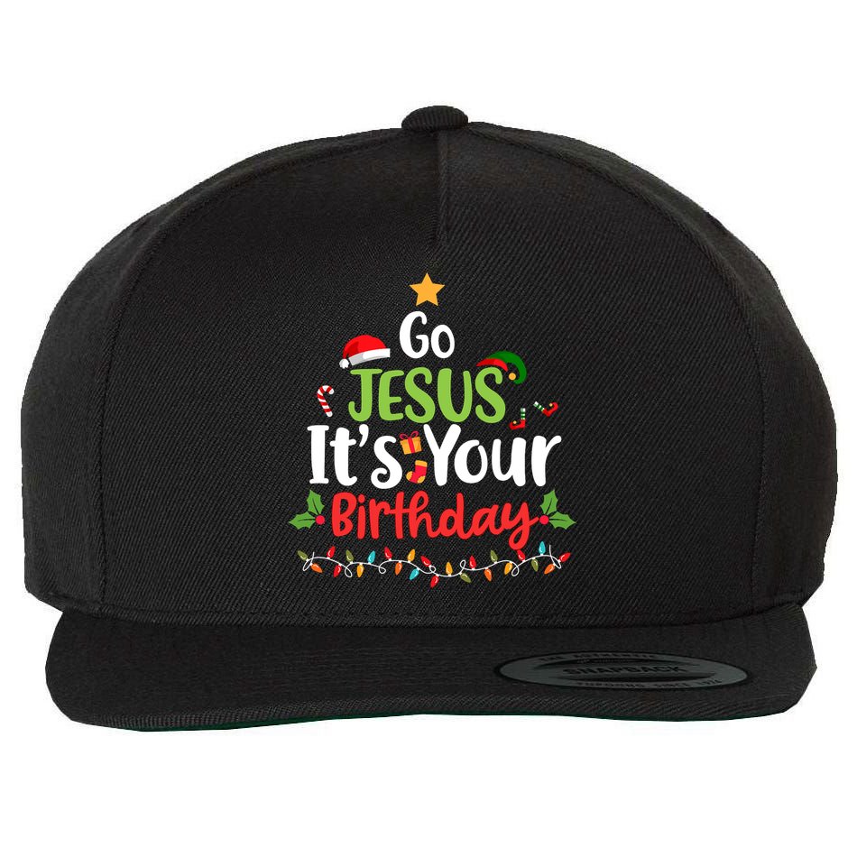 Go Jesus It's Your Birthday Funny Christmas Gifts Wool Snapback Cap