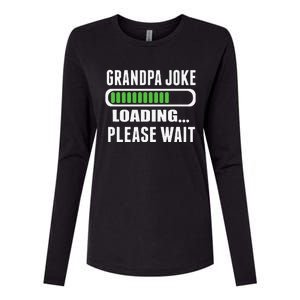 Grandpa Joke Loading Please Wait Womens Cotton Relaxed Long Sleeve T-Shirt