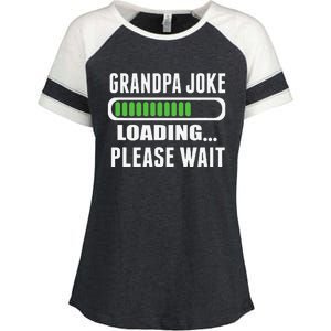 Grandpa Joke Loading Please Wait Enza Ladies Jersey Colorblock Tee