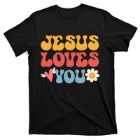 Groovy Jesus Loves You Christian 70's Hippie T-Shirt