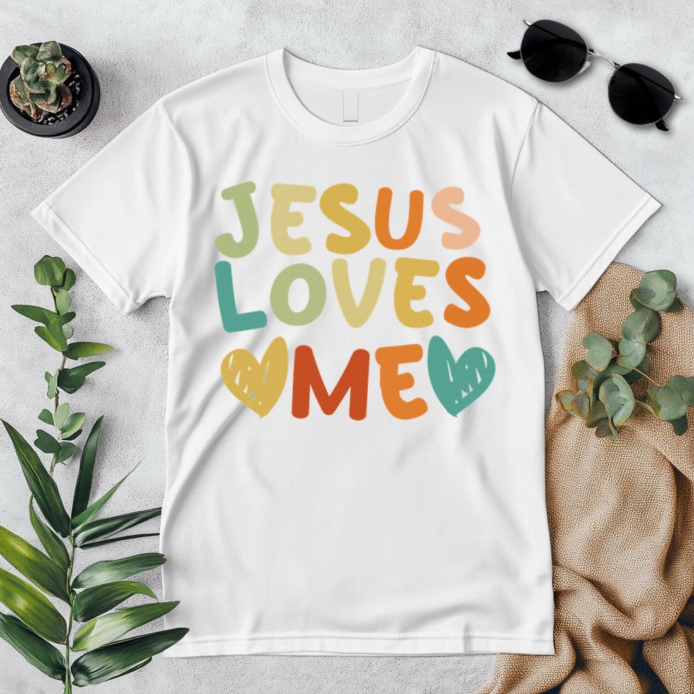 Groovy Jesus Loves Me Biblical Christian Church Retro Premium T-Shirt