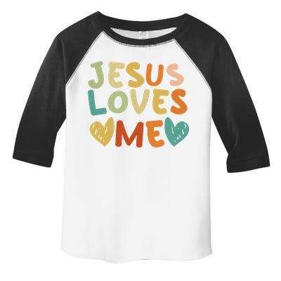 Groovy Jesus Loves Me Biblical Christian Church Retro Toddler Fine Jersey T-Shirt