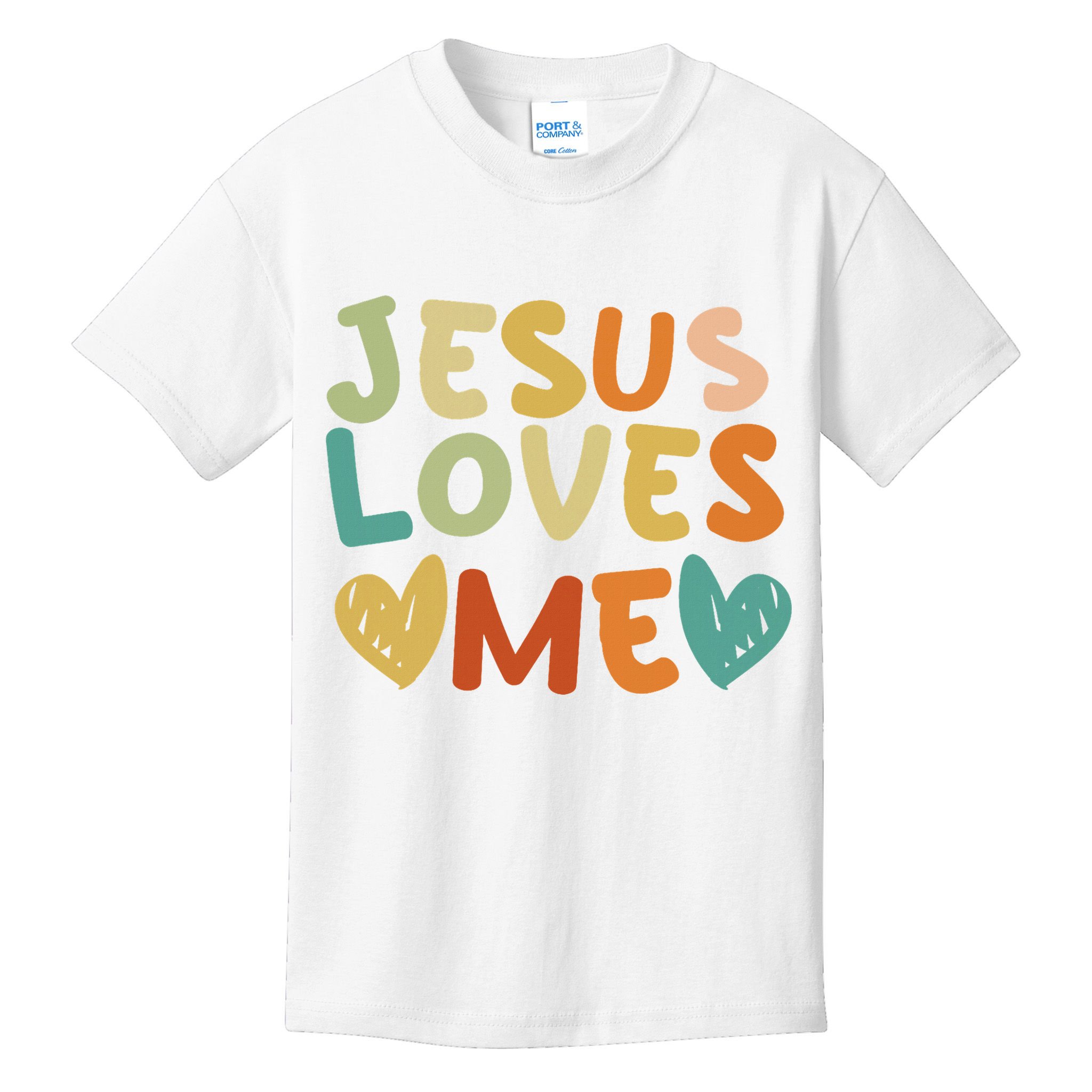 Groovy Jesus Loves Me Biblical Christian Church Retro Kids T-Shirt