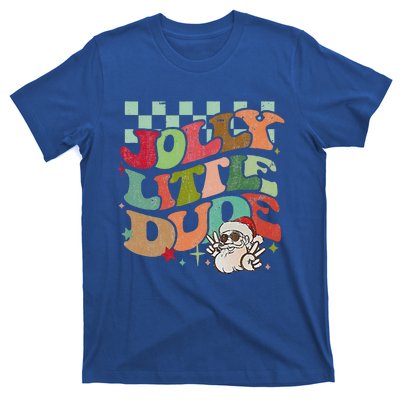 Groovy Jolly Little Dude Retro Christmas T-Shirt