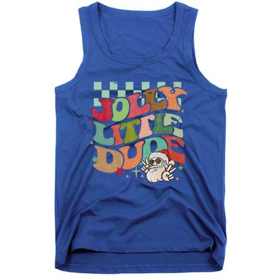 Groovy Jolly Little Dude Retro Christmas Tank Top