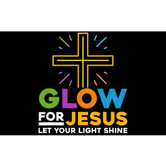 Glowfor Jesus Let Your Light Shine Faith Cross Christian Bumper Sticker