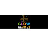 Glowfor Jesus Let Your Light Shine Faith Cross Christian Bumper Sticker