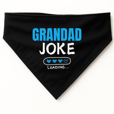 Grandad Joke Loading Funny Grandad Fathers Day USA-Made Doggie Bandana