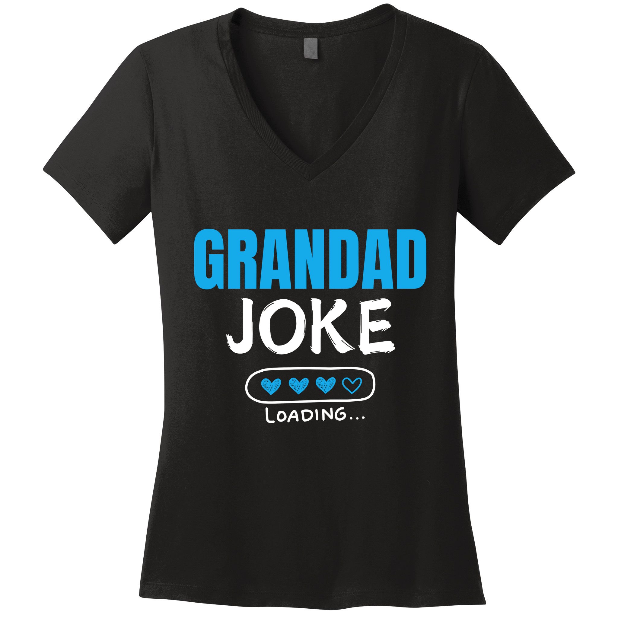 Grandad Joke Loading Funny Grandad Fathers Day Women's V-Neck T-Shirt