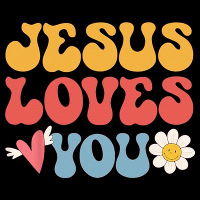 Groovy Jesus Loves You Christian 70s Hippie T-Shirt