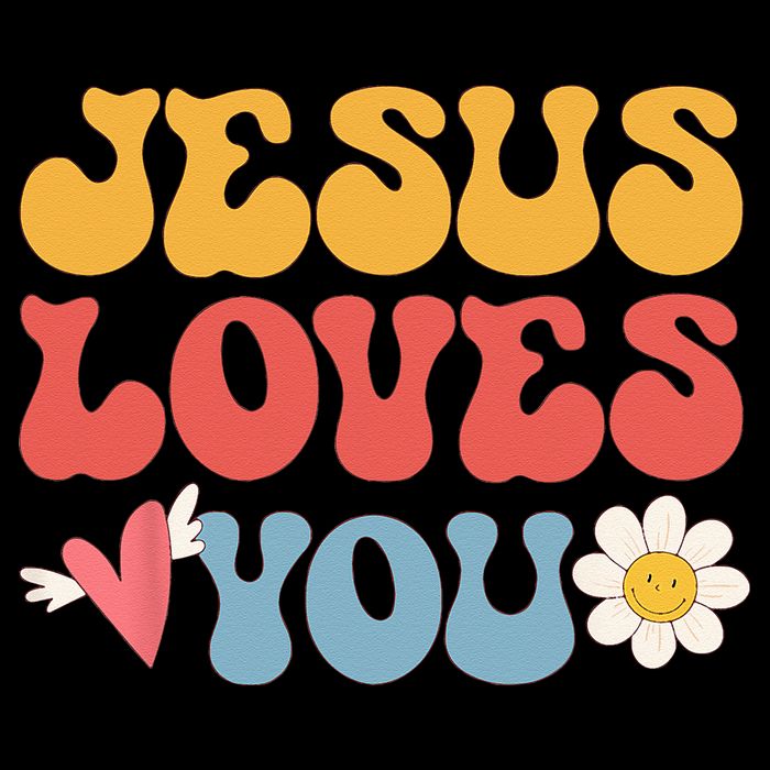 Groovy Jesus Loves You Christian 70s Hippie 16 in Basic Backpack