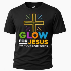 Glowfor Jesus Let Your Light Shine Faith Cross Christian Cooling Performance Crew T-Shirt