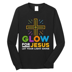 Glowfor Jesus Let Your Light Shine Faith Cross Christian Long Sleeve Shirt