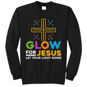 Glowfor Jesus Let Your Light Shine Faith Cross Christian Sweatshirt